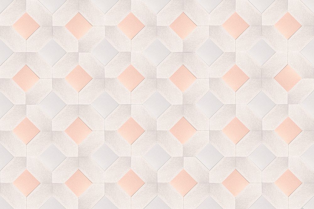 3D beige square diamond patterned background