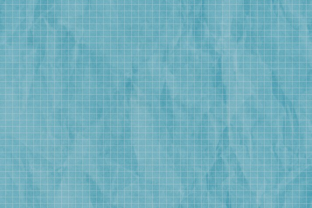 Crumpled blue grid paper textured background