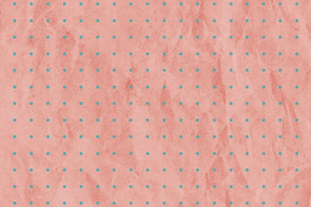 Crumpled pink dots paper textured background