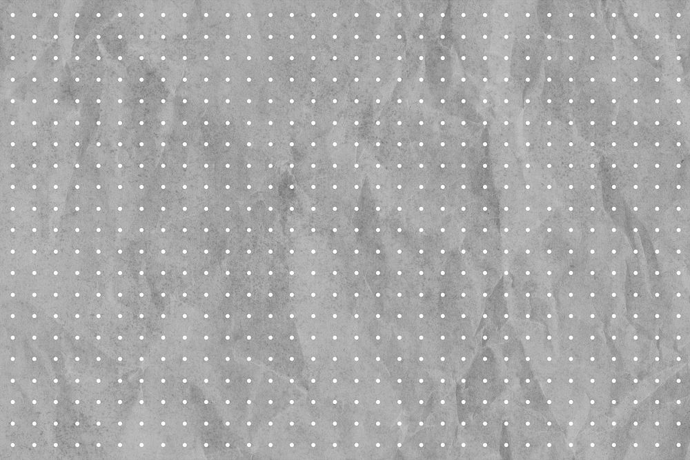 Crumpled gray dots paper textured background