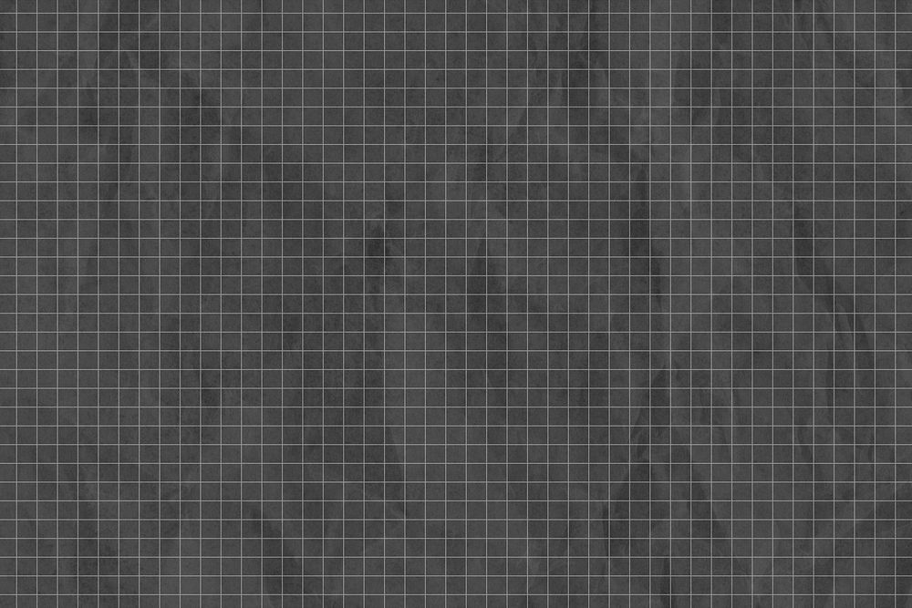 Crumpled dark gray grid paper textured background