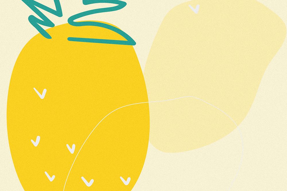 Hand drawn pineapple Memphis background vector