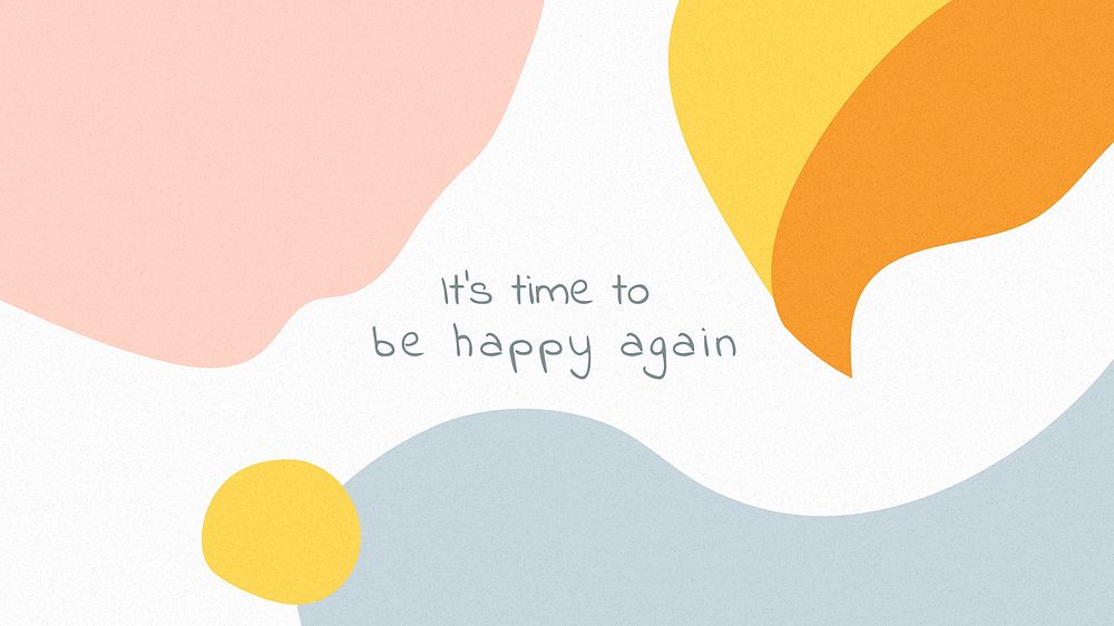 It is time to be happy again Memphis quote template vector