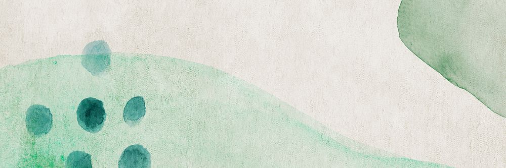 Green watercolor Memphis patterned background