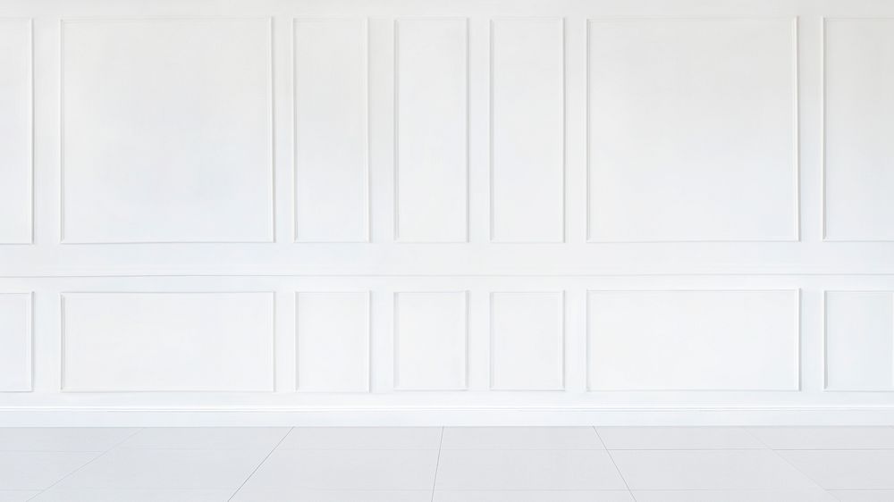Minimal empty room with white patterned wall