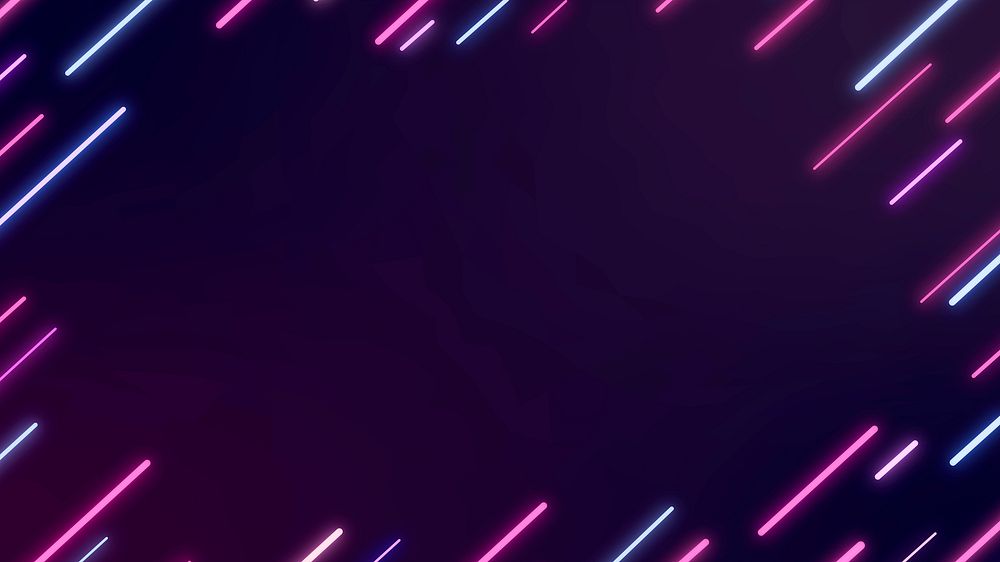 Neon abstract frame on a dark purple blog banner vector