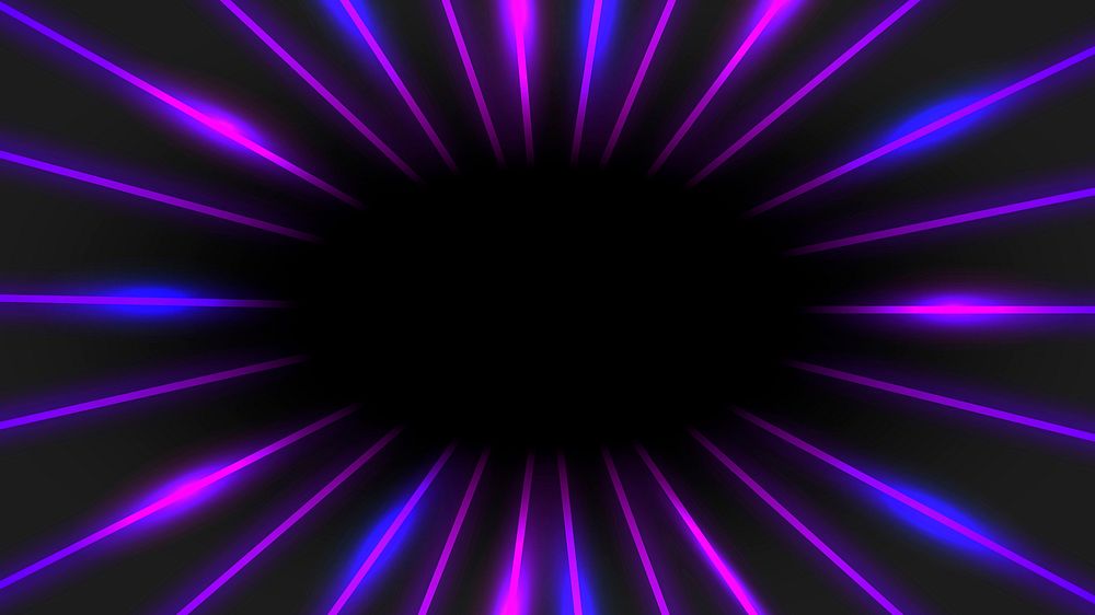 Purple and pink neon frame on a dark blog banner template vector