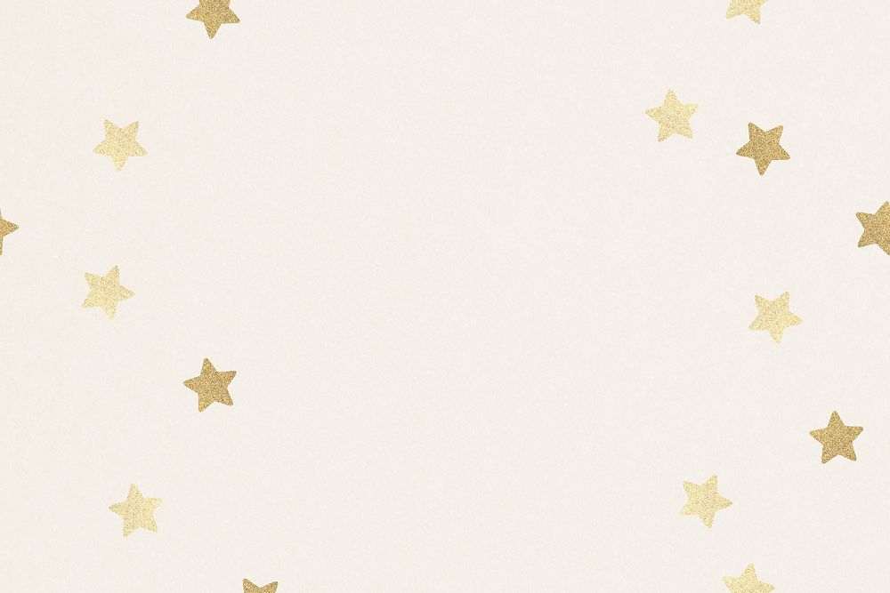 Beige background with a gold star pattern
