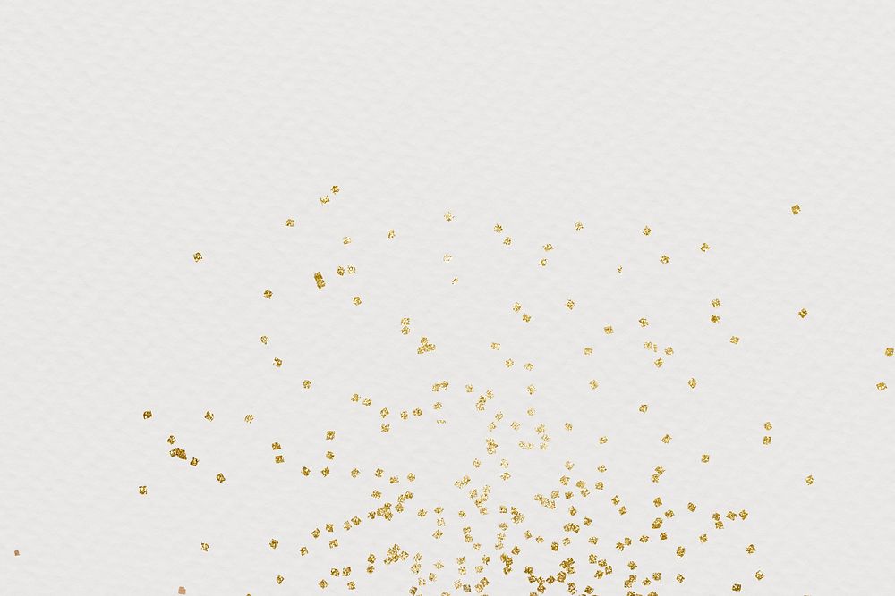 Golden confetti on a beige background design resource 