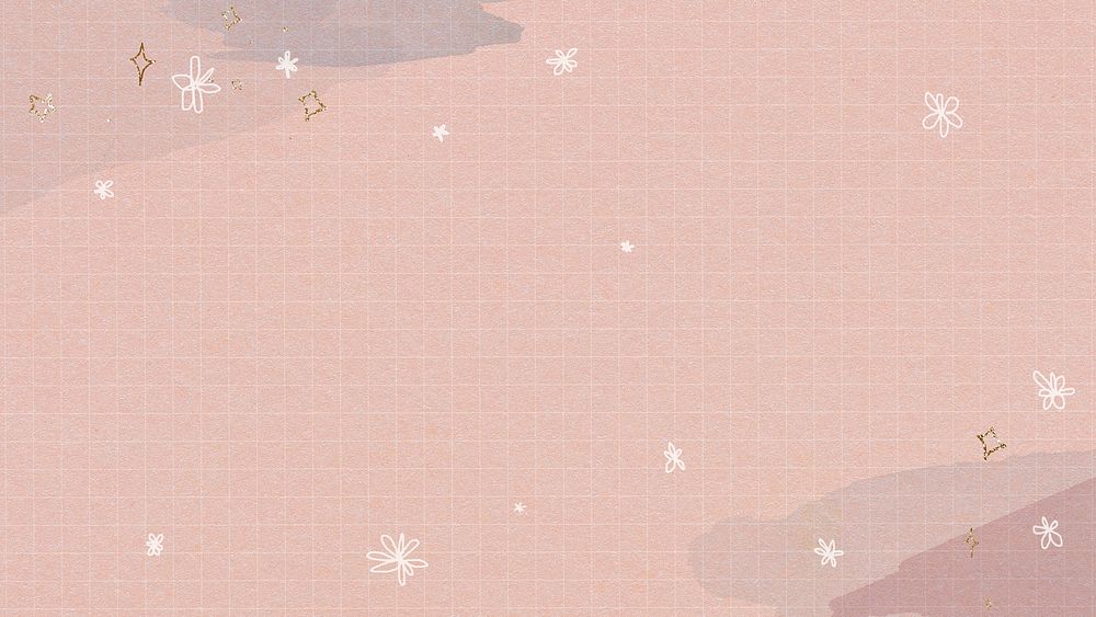 Shimmering stars on a watercolor grid background