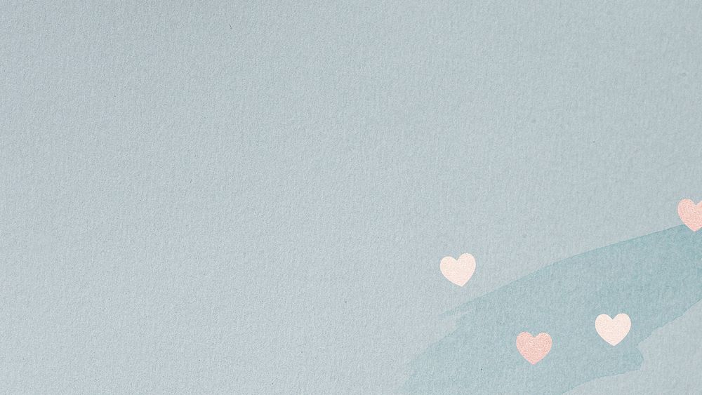 Shimmering hearts watercolor background design resource 