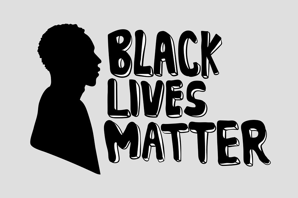 Black lives matter awareness social template design element 