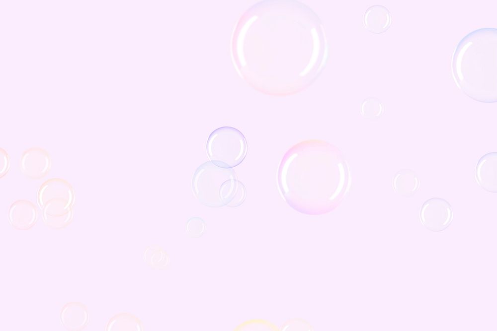 Psd bubble pattern pink pastel background