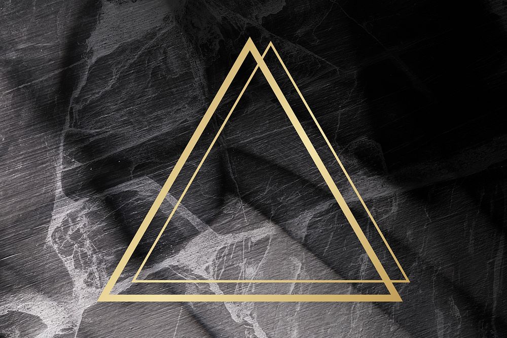 Golden framed triangle marble texture | Premium Photo - rawpixel