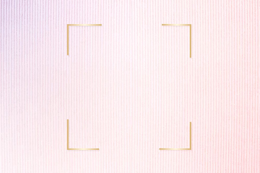 Golden framed square on a pink textured vector