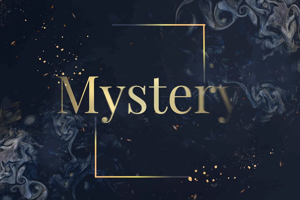 Golden framed mystery on an abstract background vector