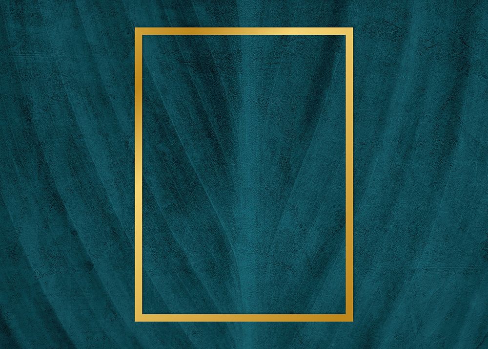 Golden framed rectangle on a leaf texture
