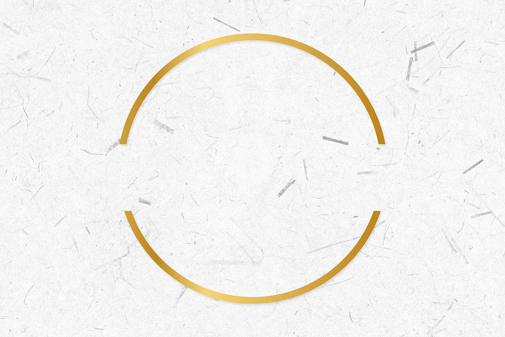 Golden framed semicircle on a paper texture