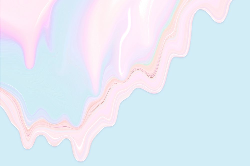 Pastel fluid art on light blue background