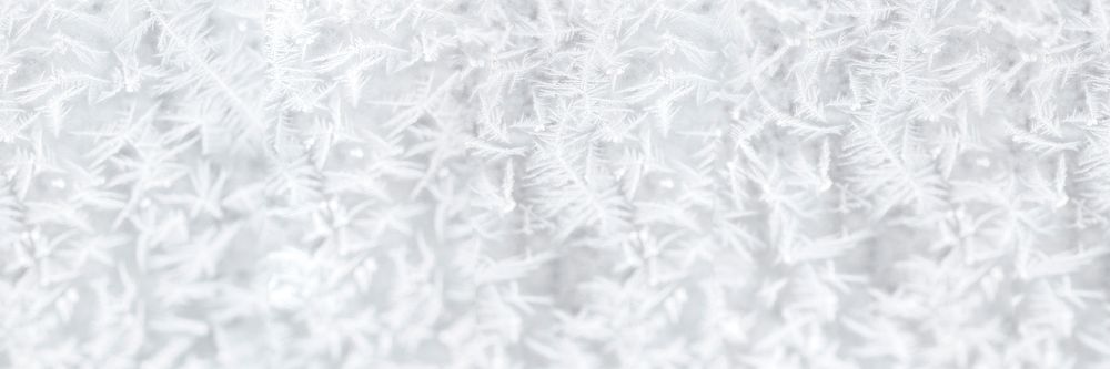 Frozen ice crystals Christmas banner background