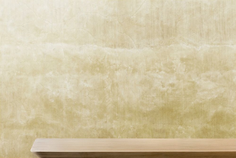 Rustic yellow cement wall product background