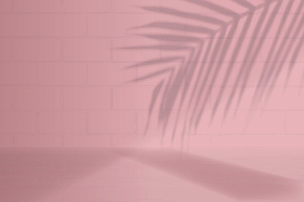 Elegant summer tropical backdrop in pink vector