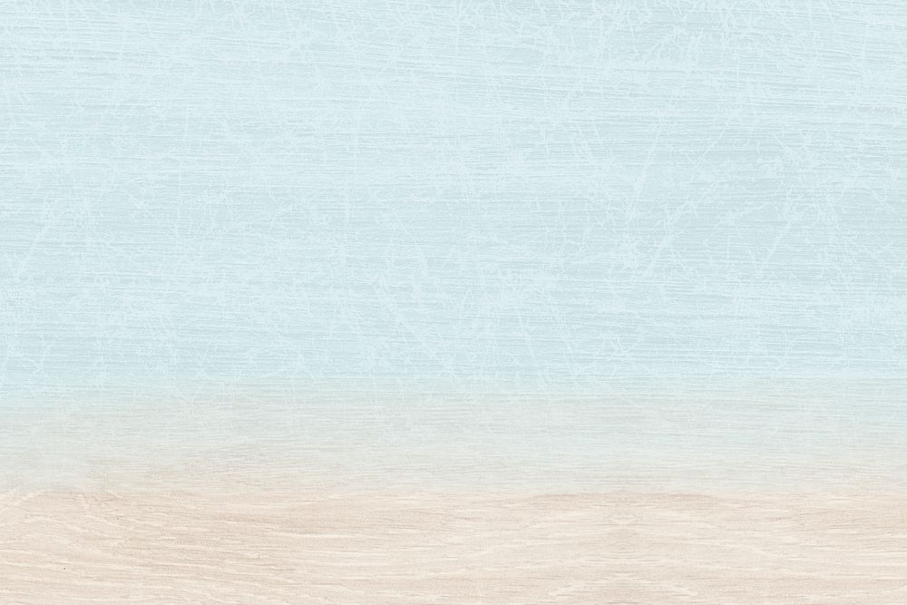 Plain pastel blue with beige wooden product background