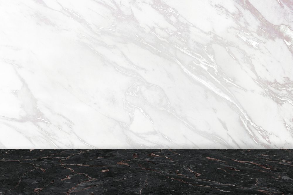 White and black marble pattern product background