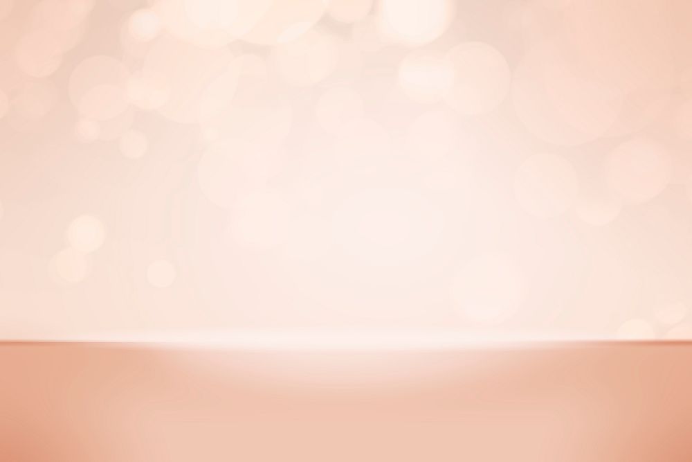 Rose gold bokeh textured plain product background