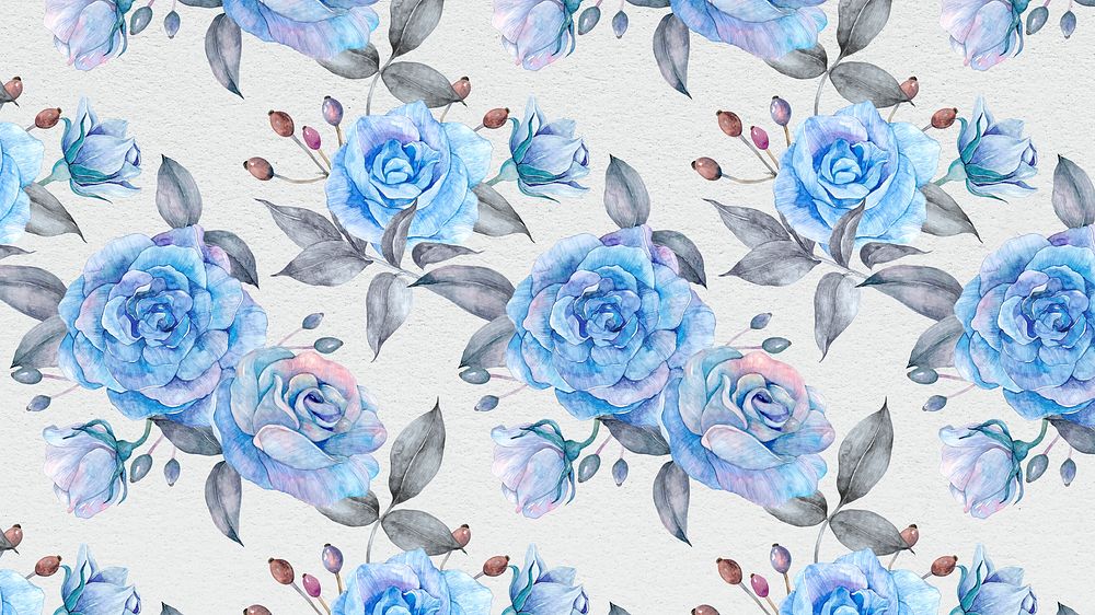 Floral watercolor rose patterned background design