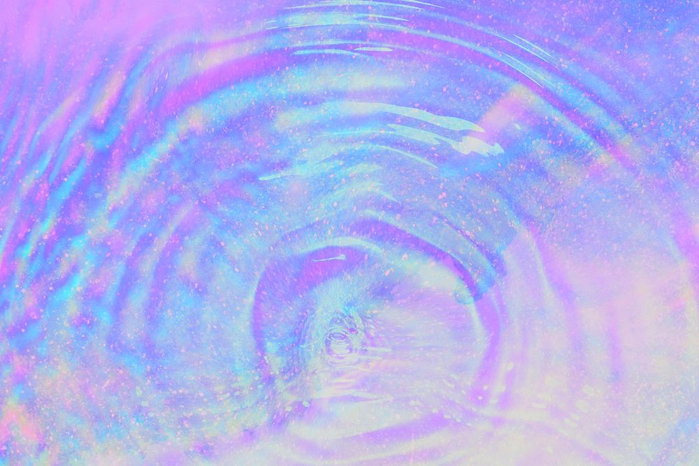 Holographic purple water ripple background design space