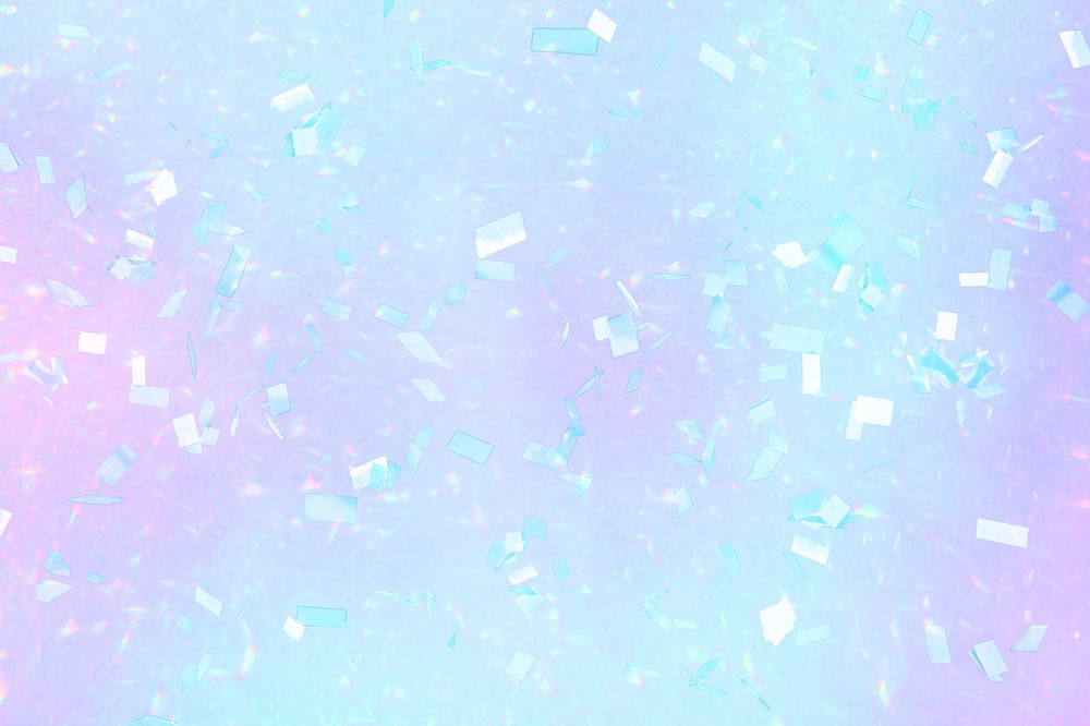 Pastel gradient confetti background holographic