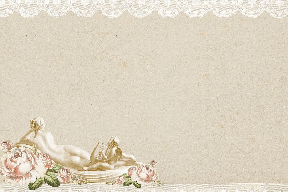 Vintage female nude art background