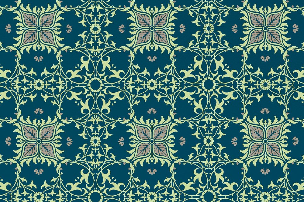 Vintage floral ornament seamless pattern background 