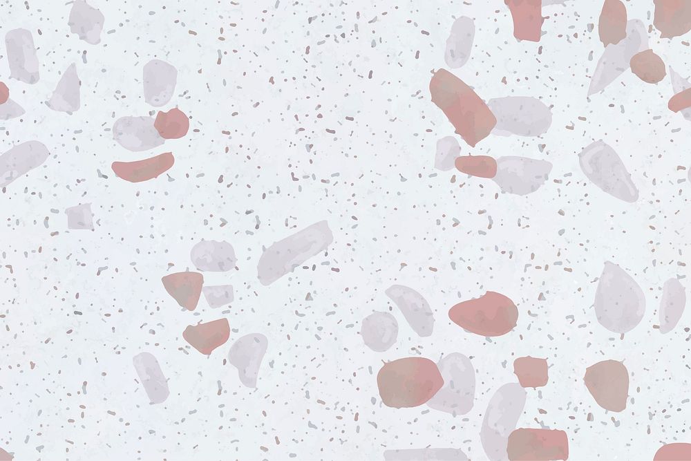 Pink and white terrazzo marble background vector