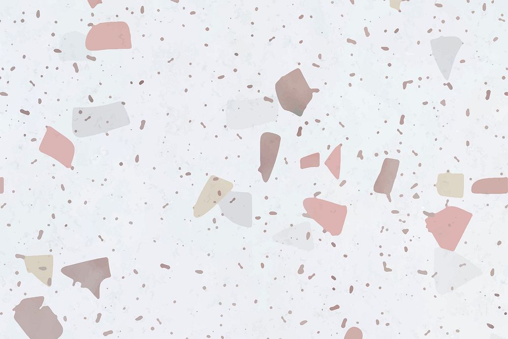 Pink and white terrazzo marble background vector