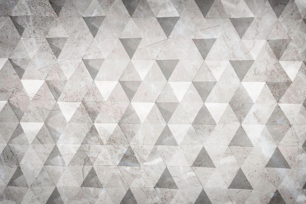 Gray triangle tiles patterned background vector
