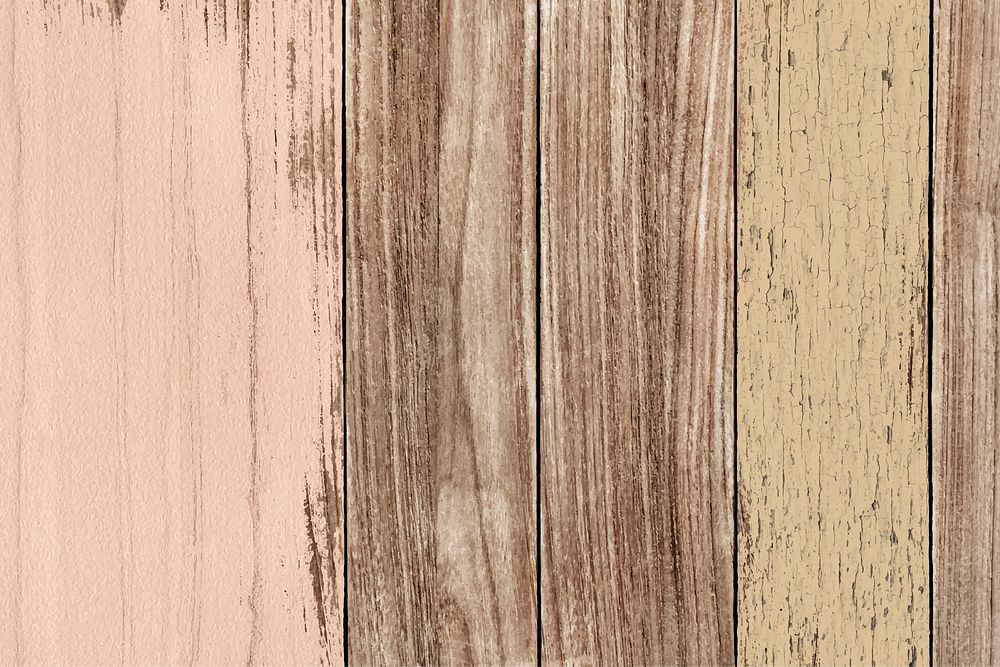 Colored wooden plank textured background vector