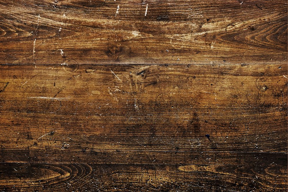 Grunge dark brown wooden plank textured background vector
