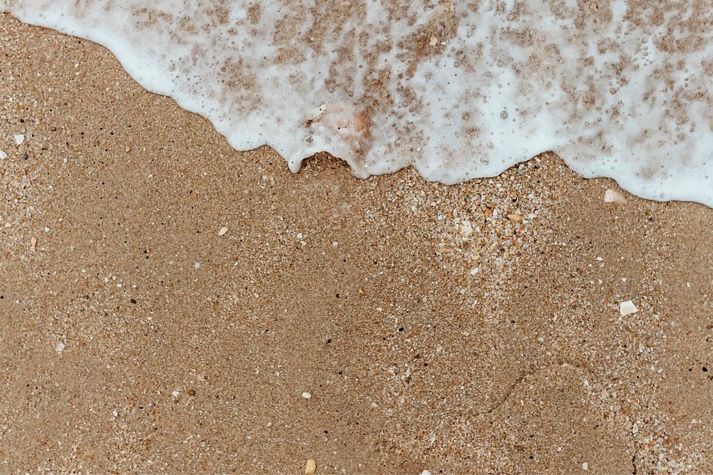 Sea foam on a beach background vector