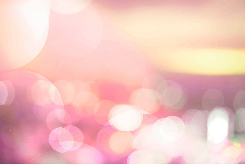 Blurry pastel pink bokeh textured background vector