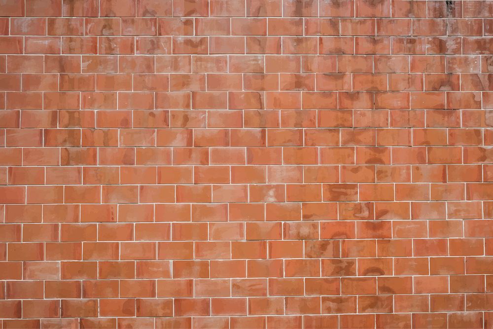 Orangish brown brick wall textured background vector