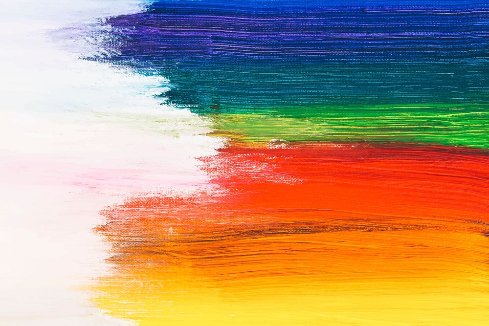 Colorful paintbrush stroke textured on a white background vector