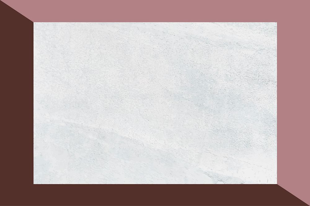 White concrete wall in a brown frame vector