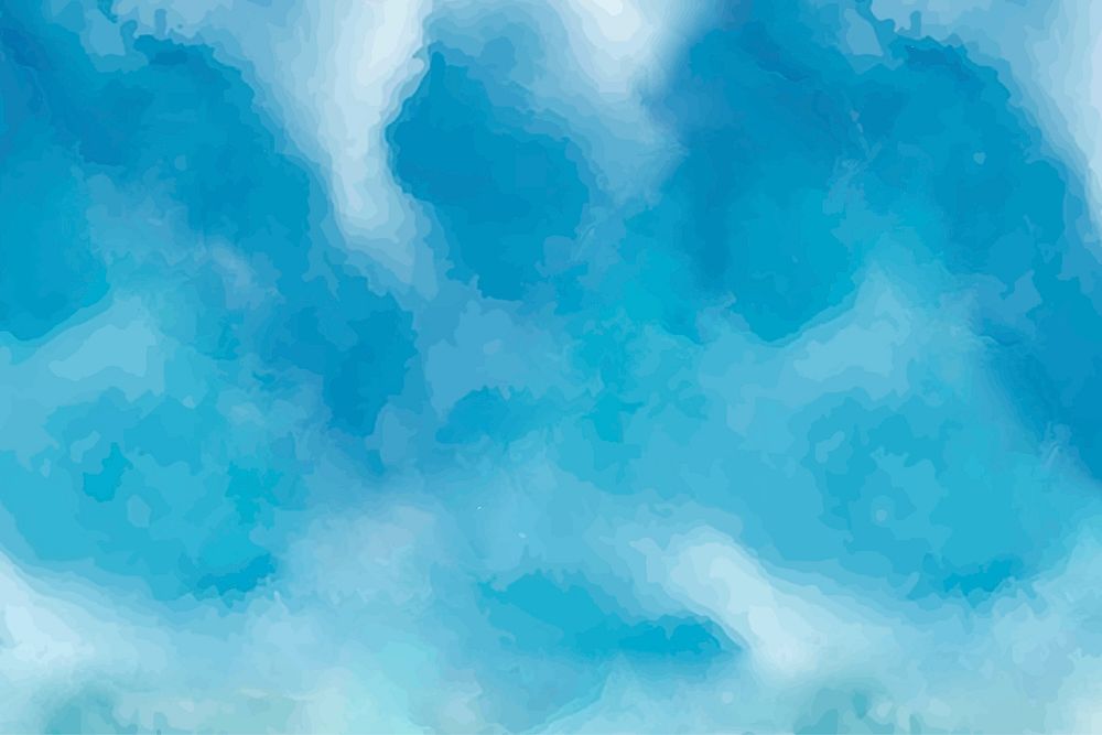 Blue watercolor textured background vector