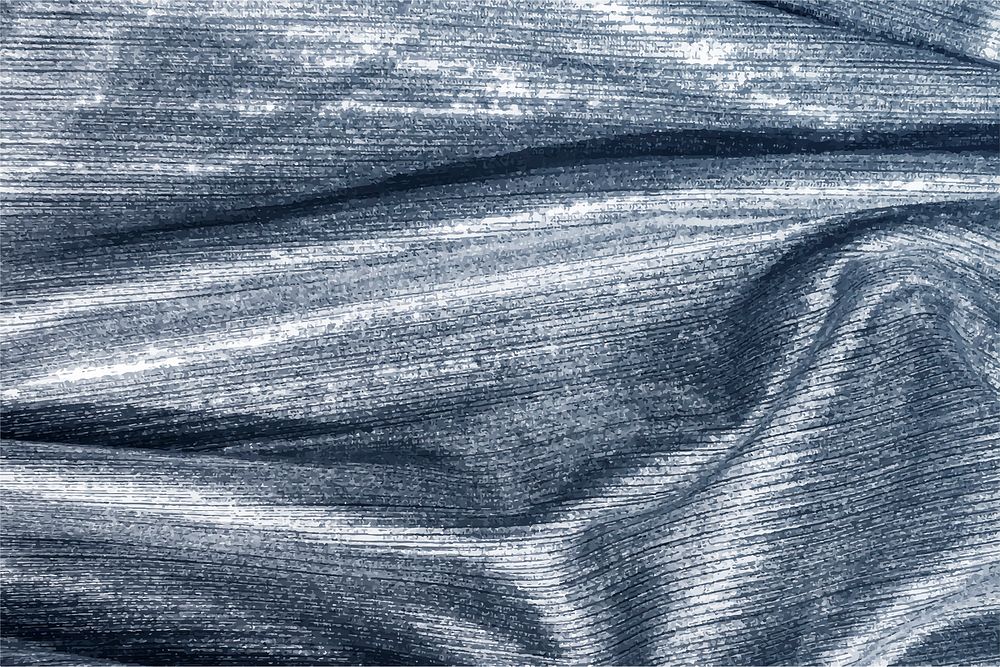 Silky silver fabric textured background vector