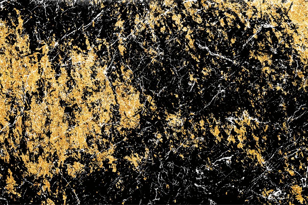 Black and gold marble patterned background vector