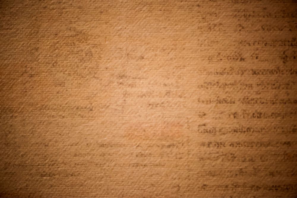Old written orange paper background vector