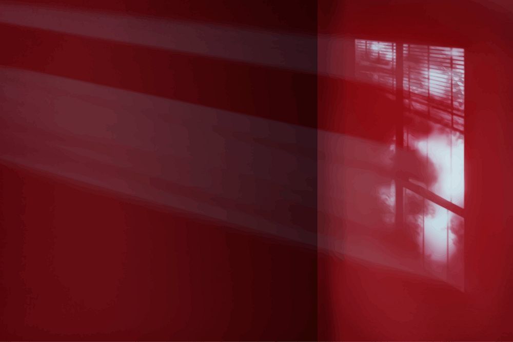 Light on a red wall background vector