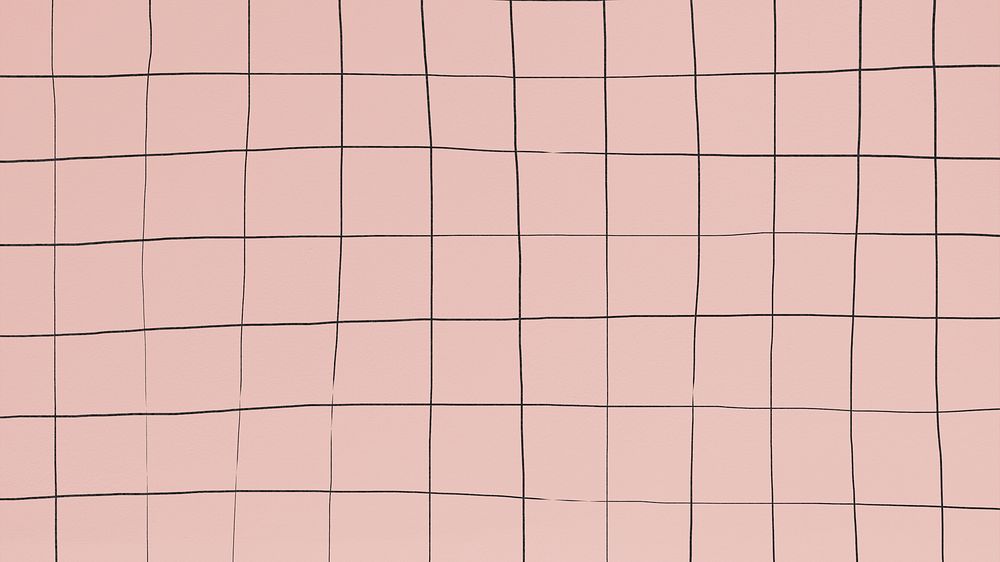 Distorting grid on dull pink wallpaper